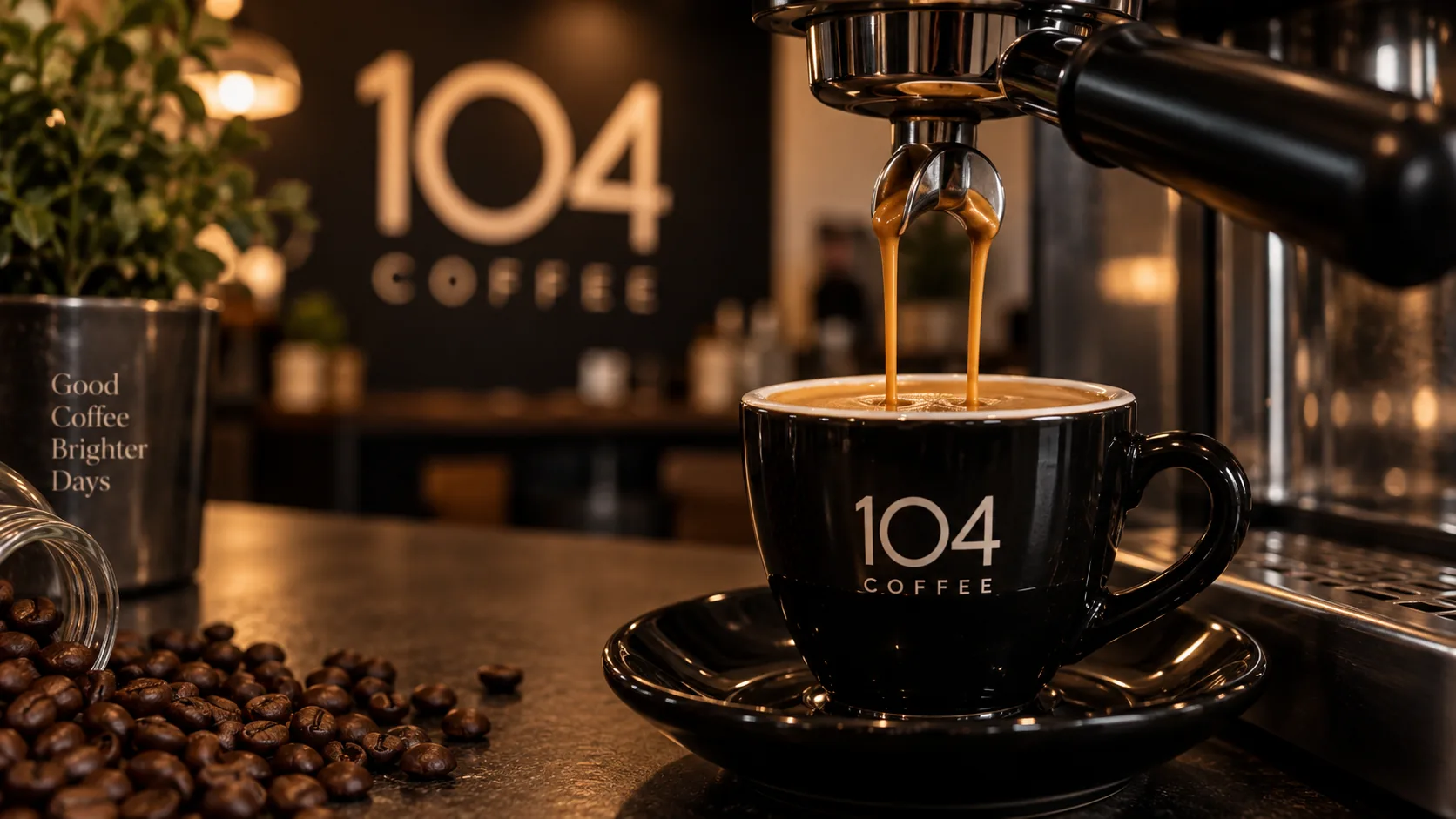 Espresso proaspăt preparat la 104 Coffee Brăila